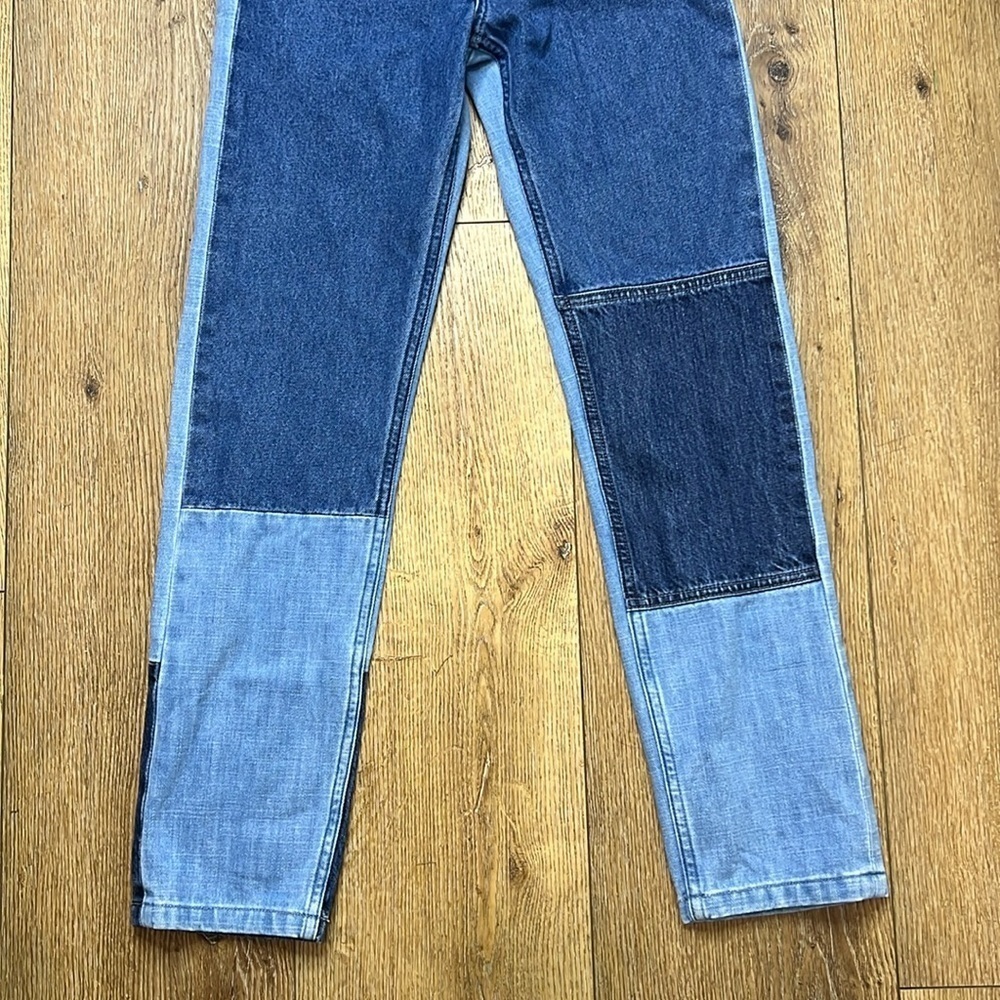 Helmut Lang Pieced Denim Patchwork Straight Jeans… - image 8